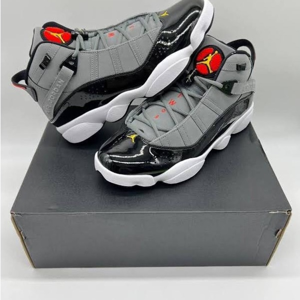 Men's Jordan 6 Rings Cool Grey Smoke Grey/University Gold Size - 9.5